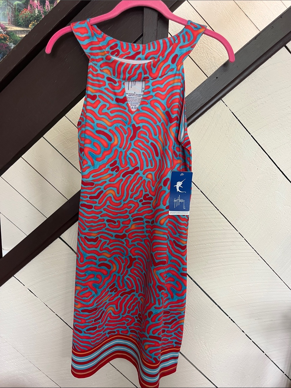 Guy Harvey Red & Blue Abstract dress